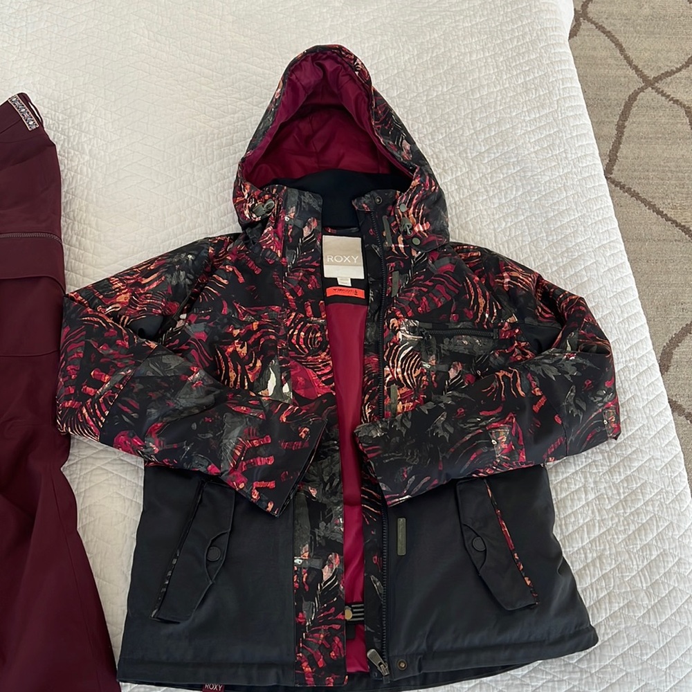 Roxy ski jacket and Burton ski pants